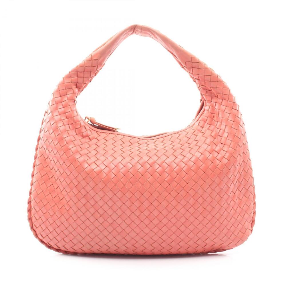 Bottega Veneta Intrecciato Shoulder Bag Leather Pink
